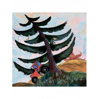 Кот и трактор.