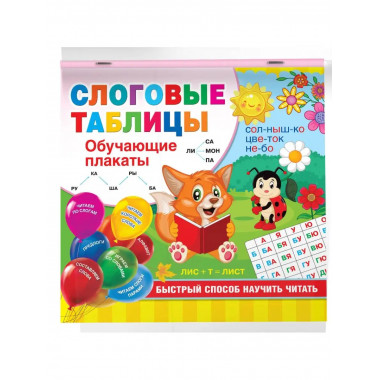 Слоговые таблицы. Быстрый способ научить читать.
