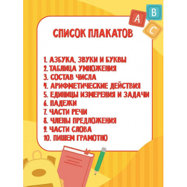 10 обучающих плакатов для начальной школы под одной обложкой