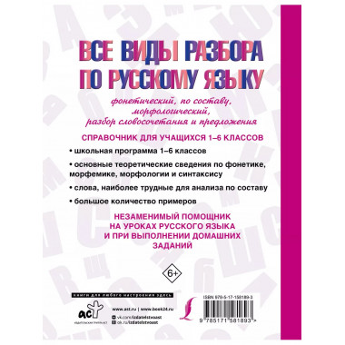 Все виды разбора по русскому языку: фонетический, по составу