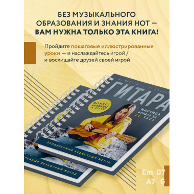 Гитара: научись играть за 24 часа. Проверенный безнотный мет