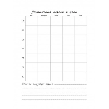 Дневник питания и тренировок. 12 недель на пути к себе (груш