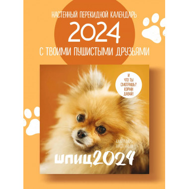 Шпицы. Календарь настенный на 2024 год (300х300).