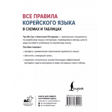 Все правила корейского языка в схемах и таблицах.
