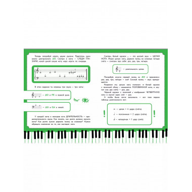 Детский самоучитель игры на фортепиано: с наклейками.