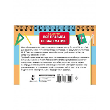Все правила по математике для начальной школы.