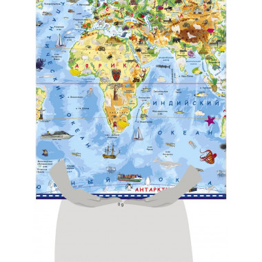 Карта мира для детей с наклейками.