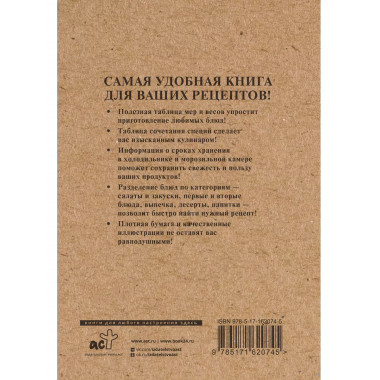 Книга для записи рецептов.