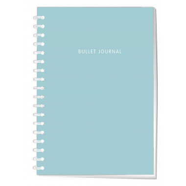 Блокнот в точку: Bullet Journal (бирюзовый, 144 c., пружина)