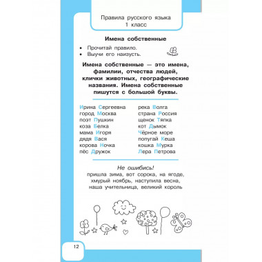 Все правила русского языка и словарные слова.