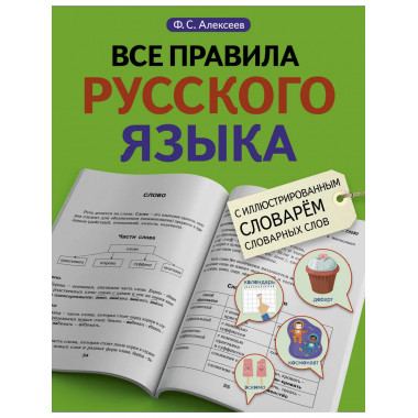 Все правила русского языка со словарем словарных слов.