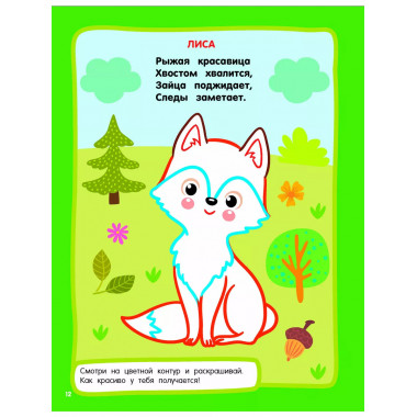 Животные. Раскраски с широким контуром.