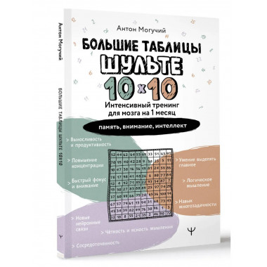 Большие таблицы Шульте 10х10.