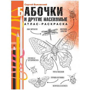 Бабочки и другие насекомые. Атлас-раскраска.