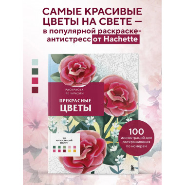 Прекрасные цветы. Раскраска по номерам.
