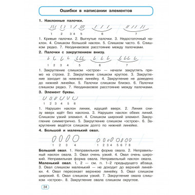 Исправление почерка. 3-4 классы.