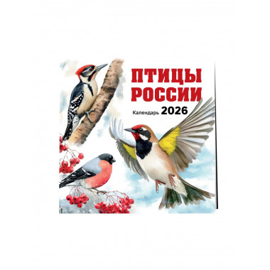 Птицы России. Календарь настенный на 2026 год (300х300 мм).