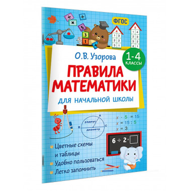 Правила математики для начальной школы. 1-4 классы.