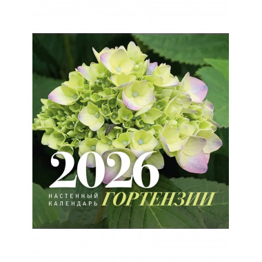 Гортензии. Настенный календарь на 2026 год.