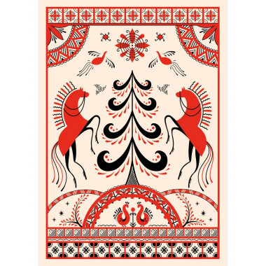 Блокнот Жили-были. Мезенская роспись «Кони» (А5, 144 стр.).