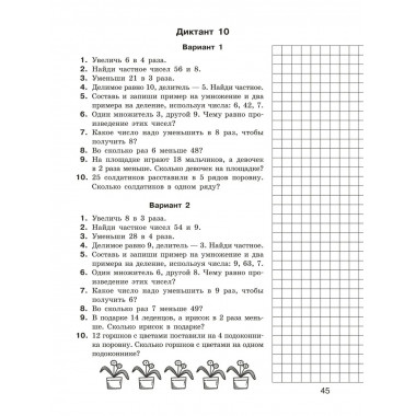 Математические диктанты. Устный счёт. 1-2 классы.