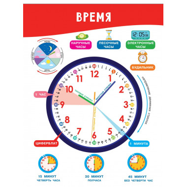 11 больших настенных плакатов для дошколят.
