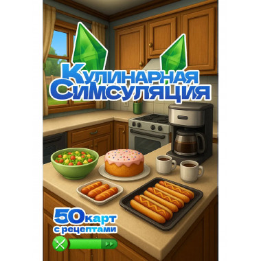 Кулинарная Симсуляция. 50 карт с рецептами.
